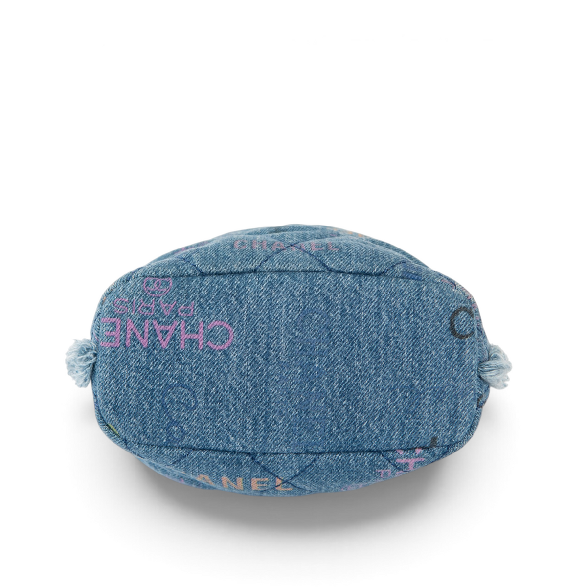 Chanel Chain Bucket Bag - Denim — view 3