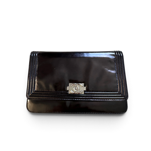 Chanel Black Patent Boy